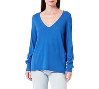 VERO MODA Vmhappiness LS V-Neck Pullover Ga Boo Suéter pulóver, Beaucoup Blue, L para Mujer