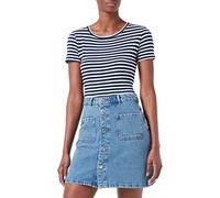 Vero Moda VMHARPER HR M Skater Pock DNM Skirt Noos Falda, Azul Claro (Denim), 36 para Mujer
