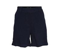 VERO MODA VMHERAVER MR Long Linen Shorts Pantalones Cortos, Navy Blazer, XS De Las Mujeres