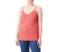 VERO MODA Vmhoney Lace Singlet Wvn Top de Tirantes, Naranja Tostado, M para Mujer