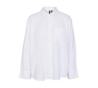 VERO MODA Vmida Oxford-Camiseta Wvn Ga Noos Blusa de Manga Larga, Blanco-2, M Mujeres
