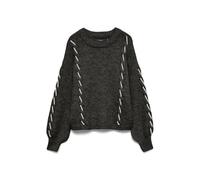 VERO MODA Vmilina LS O-Neck Handstitch Pullover Jersey, Verde Oscuro, XS para Mujer