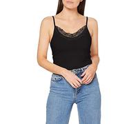 VERO MODA Vminge Lace Singlet Ga Noos Blusas, Negro, XS para Mujer