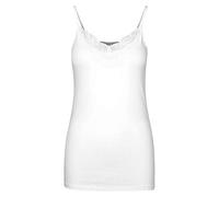 Vero Moda Vminge Lace Singlet Noos Top para Mujer, Blanco Brillante, XXL