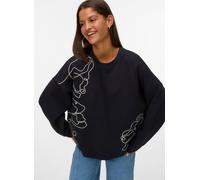 Vero Moda VMIVALO LS OVERSIZE SWEATSHIRT JRS GA M Negro