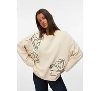 Vero Moda VMIVALO LS OVERSIZE SWEATSHIRT JRS GA XS Blanco