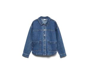 VERO MODA Vmjamie Ls - Sobrecamisa Mix Ga Noos para mujer, azul medio (mezclilla azul medio), talla M, Azul medio (mezclilla azul medio), M
