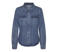 Vero Moda Vmjennie LS Denim Shirt Mix Noos Camisa Vaquera, Medio De Mezclilla Azul, M