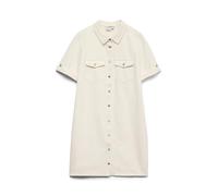 VERO MODA Vmjennie SS Short Denim Dress Mix Noos Vestido, Cloud Dancer, L Mujeres