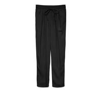 VERO MODA Pantalones de Lino Informales para Mujer Sueltos Pantalones Tobilleros Casuales, Color:Negro, Talla:XL