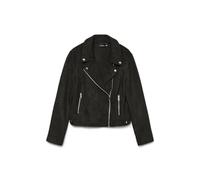 VERO MODA Vmjose Short Faux Suede Jacket Noos Chaqueta, Negro, L para Mujer