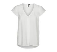 VERO MODA Vmjosie WVN - Camiseta de Manga Corta para Mujer, Blanco Nieve., S