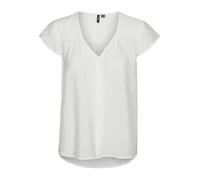 VERO MODA Vmjosie Wvn-Camiseta de Manga Corta Top, Blanco Nieve, M para Mujer
