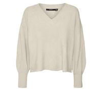 VERO MODA Vmjupiter LS V-Neck Jersey BF Punto, Abedul, M para Mujer