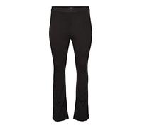 VERO MODA Vmkamma NW Flared Jersey Pant Curve Noos Pantalones, Negro, 46W / 32L para Mujer