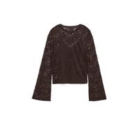 Vero Moda VMKANYA LS O-NECK SHORT TOP JRS GA L Marrón