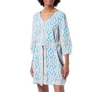 VERO MODA Vmkarin Wvn Ga-Vestido Corto 3/4 Verano, Forro Plateado/AOP: Jill, S para Mujer