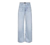 VERO MODA Vmkathy SHR Wide Pocket Jeans Do319, Mezclilla De Color Azul Claro, 32W x 32L para Mujer