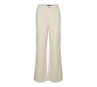 VERO MODA Vmkathy SHR Wide Wave Ecru Jeans Pantalones, Crudo, 32W x 32L para Mujer