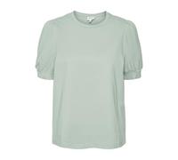 Vero Moda Camiseta de mujer con empuñadura ceñida de manga corta. Verde anticuario 40 (L)
