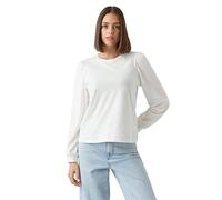 VERO MODA Vmkerry LS O-Neck Top VMA Noos Camiseta, Blanco Nieve, L Mujeres