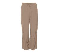 VERO MODA Vmkimberly HW Cargo Pant Noos - Pantalón para Mujer, Silver Mink, LW x 34L