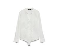 VERO MODA Vmlady L/S G-String Shirt New Noos Camiseta de Manga Larga, Blanco Nieve, S Mujeres
