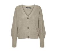 VERO MODA Vmlea LS-Cárdigan con Cuello de Pico Suéter, Laurel Oak, S para Mujer