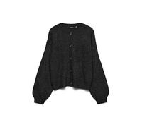 VERO MODA Vmlea LS O-Neck Cardigan Noos, Negro, S