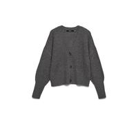 Vero Moda Vmlea Ls V-neck Cuff Cardigan Noos Cardigan, Asphalt, XS Mujer
