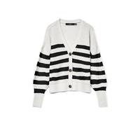 VERO MODA Cárdigan 'VMLEA' negro / blanco, Talla L