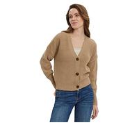 Vero Moda Vmlea Ls V-neck Cuff Cardigan Noos Cardigan, Nomad, L Mujer