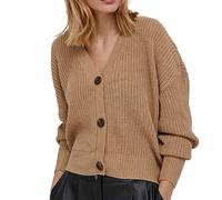 Vero Moda Vmlea Ls V-neck Cuff Cardigan Noos Cardigan, Nomad, XL Mujer