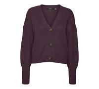 Vero Moda Vmlea Ls V-neck Cuff Cardigan Noos Cardigan, Winetasting., L Mujer