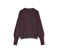 Vero Moda Vmlea Ls V-neck Cuff Cardigan Noos Cardigan, Winetasting, S Mujer