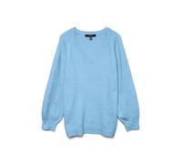 VERO MODA Vmleaf LS Noos - Jersey Largo con Cuello en V, Glacier Lake, S