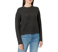 VERO MODA Vmlefile LS Blusa de canalé con Cuello Redondo Ga Noos Suéter, Mezcla de Gris Oscuro, L para Mujer