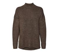 Vero Moda Vmlefile Oversize Boxy Blouse Ga Noos Suéter, Brown Lentil/Detail: W. Melange, S para Mujer