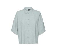 VERO MODA Vmlinn 2/4 Short Shirt Wvn Noos Camisa, Gray Mist, M Mujeres