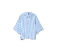 VERO MODA Vmlinn 2/4 Short Shirt Wvn Noos Camiseta, Azul Marino/Rayas: Olga, M Mujeres