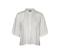 VERO MODA Vmlinn 2/4 Short Shirt Wvn Noos Camiseta, Blanco/Rayas: Olga Moon Rock, S Mujeres