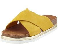Vero Moda Vmlisa Leather Sandal, Sandalias Planas Mujer, Amarillo (Celery), 41 EU