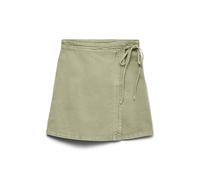 VERO MODA Vmliza Mr Short Denim Wrap Skirt Ga Noos, Laurel Wreath, M