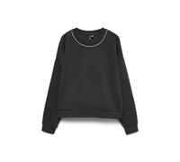 VERO MODA Vmlotte Trina LS Sweat Box GA BF, Negro, L Mujeres, Negro, L