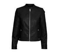VERO MODA Vmlove Love Short Coated Jacket Chaqueta, Negro, S para Mujer