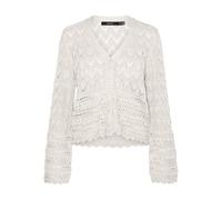 VERO MODA Vmlua LS Noos-Cárdigan Corto con Cuello en V Suéter, Abedul, XL para Mujer