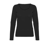 VERO MODA VMLULU LS - Cuello en U Top JRS GA Noos, Negro, M