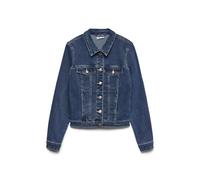 Vero Moda Vmluna LS Slim Dnm Jacket Mix Ga Noos Chaqueta, Azul Medio (Mezclilla Azul Medio), L para Mujer