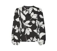 VERO MODA Vmmacha L/S Top Wvn Ga Blusa de Manga Larga, Black/AOP: myra, M Mujeres