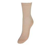 VERO MODA Vmmagic Noos-Calcetines con Purpurina, Silver Mink, Talla única para Mujer